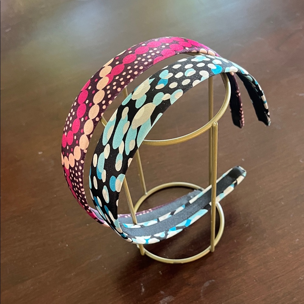 Stylish Polka Dot Headbands - Pink, Black, Blue